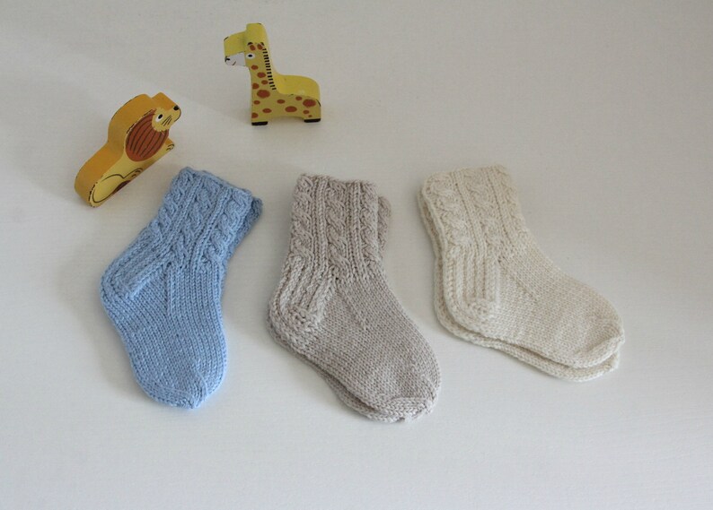 hand knitted baby socks