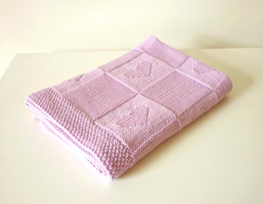 Heart Baby Blanket Knitting Pattern - Charlotte Blanket - Easy Knit ...