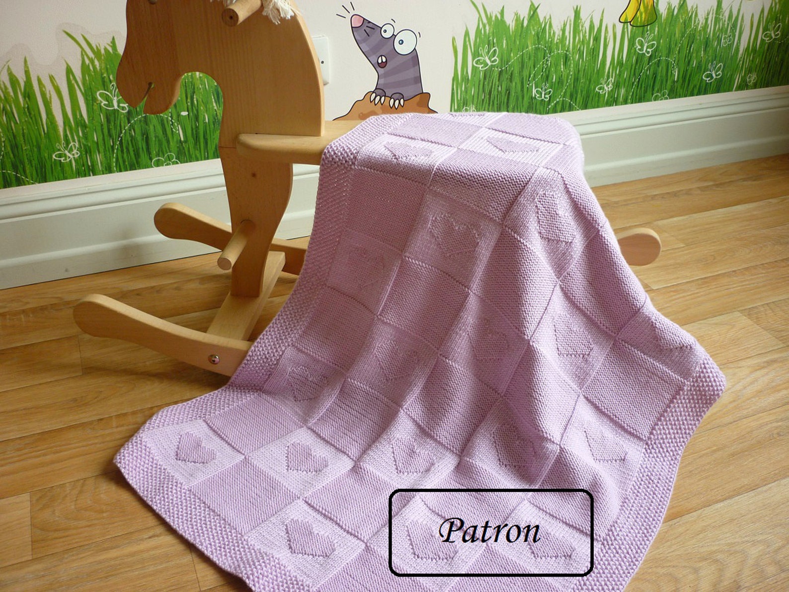 French Baby Blanket Knit Pattern / Knitting Baby Blanket Etsy