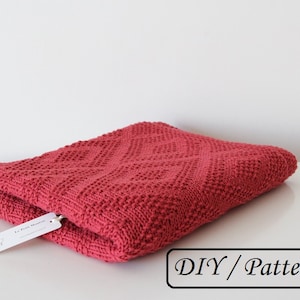 Baby blanket PATTERN / Diamond baby blanket knit PATTERN/ baby blanket knitting pattern