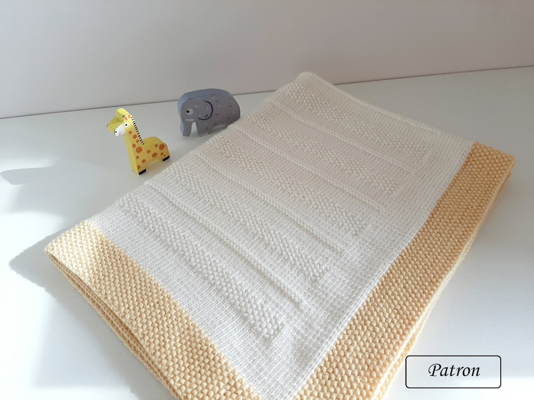 French Baby Blanket Knit Pattern / Knitting Baby Blanket Etsy