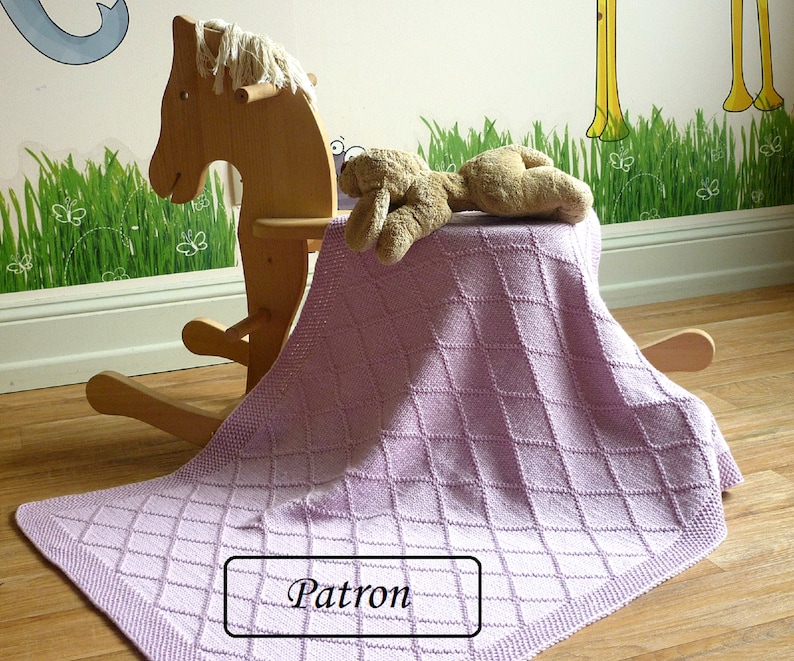 French Baby Blanket Knit Pattern / French Knitting Baby Etsy