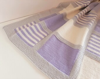 Hand knit baby blanket / knitted baby blanket / le petit mouton blanket