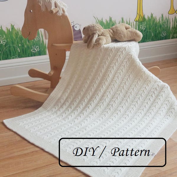 Baby blanket knitting PATTERN / baby blanket PATTERN / knit baby blanket pattern