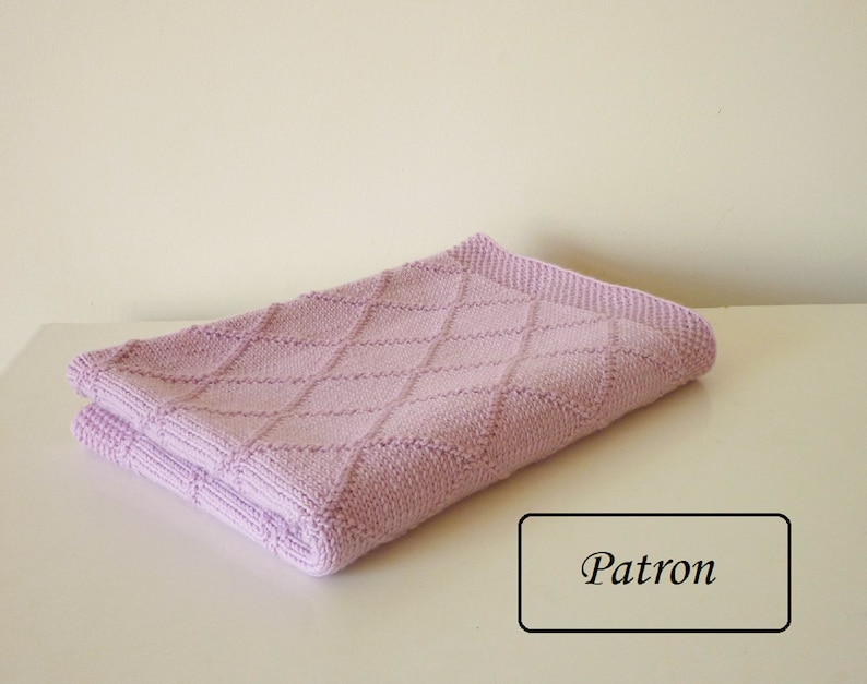 French Baby Blanket Knit Pattern / French Knitting Baby Etsy