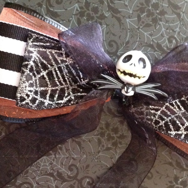 Jack Skellington, Pumpkin King, Nightmare Before Christmas hair bow d