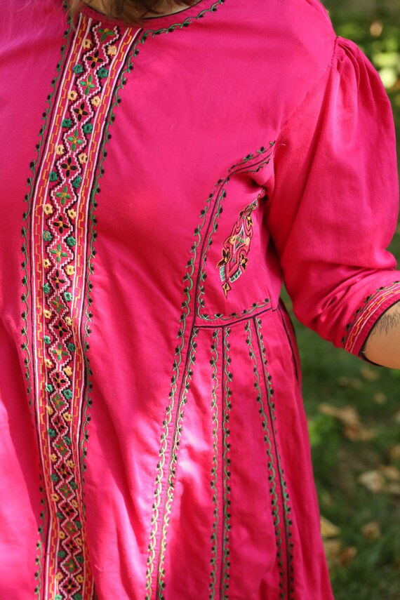 Embroidered Folk Dress Gem