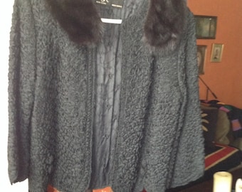 Vintage Ribbon and Fur Jacket