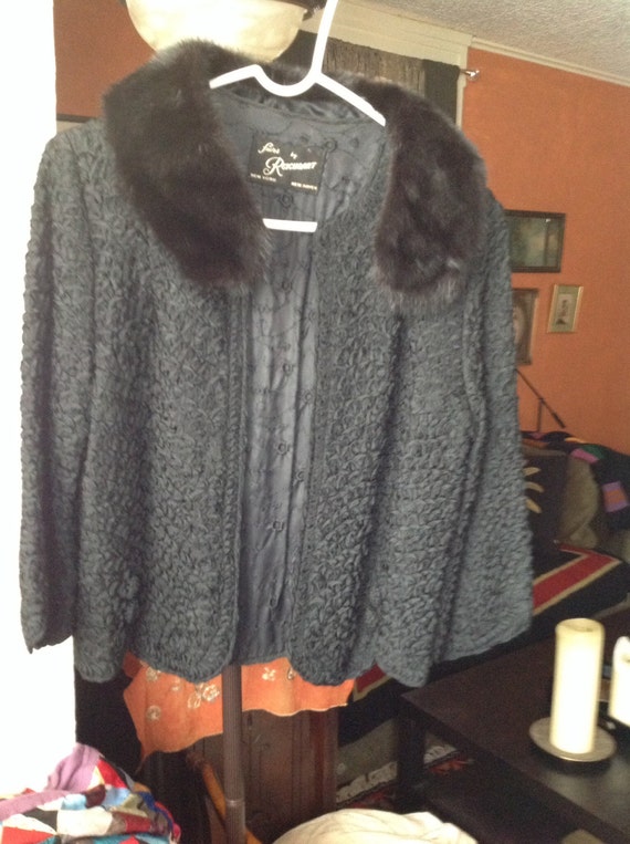 Vintage Ribbon and Fur Jacket