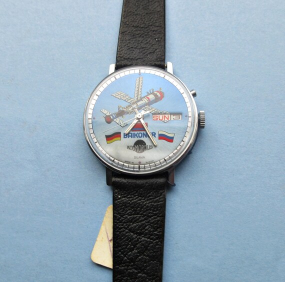 1970s Mechanical Soviet Space Program Wristwatch,… - image 1