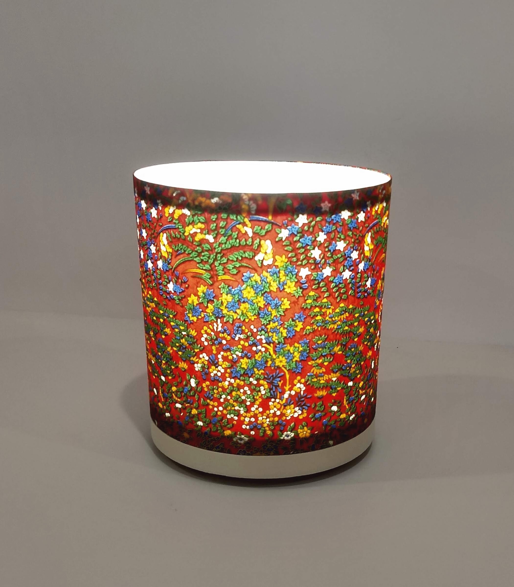 Flower Lampshade/ Cylinder Lampshade / Paper Lampshade Colorful