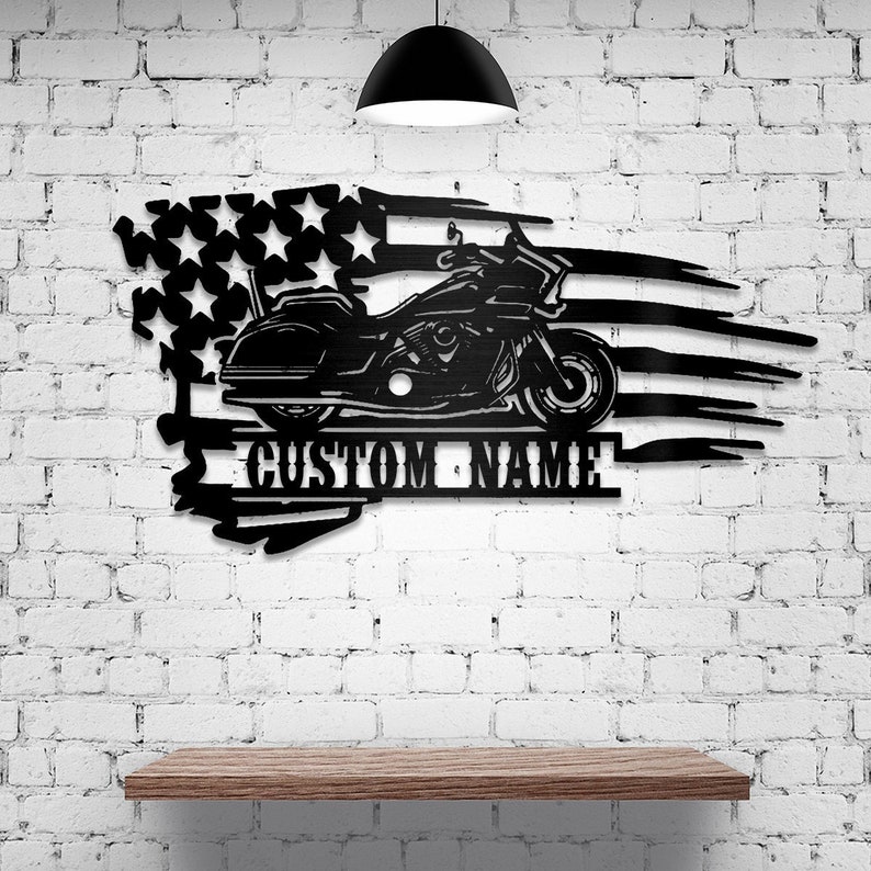 Custom Motorcycle Metal Wall Art Personalized Motorcycle Etsy