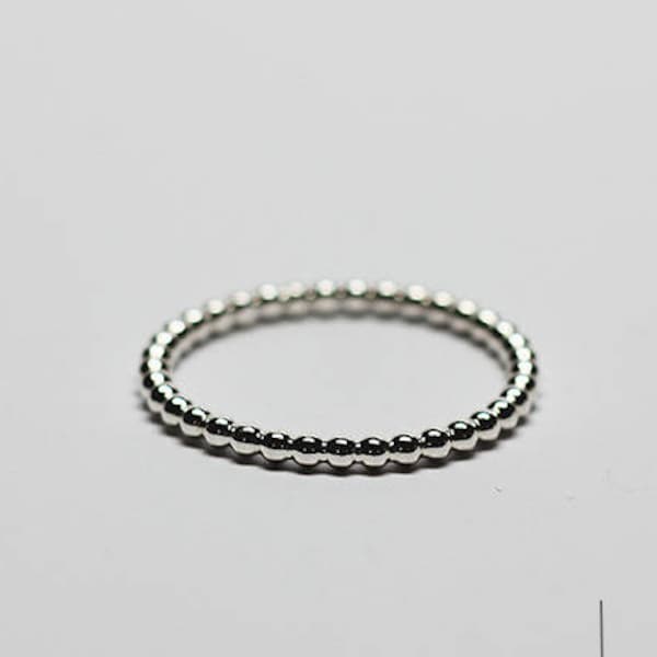 Fede nuziale minimalista in argento massiccio, fede nuziale in filo di perline, fede nuziale per uomini e donne, anello per coppie, anello di fidanzamento
