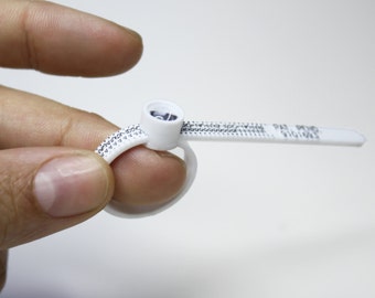 Ring sizer, Reusable ring gauge, European graduation system, No. finger measure, Flange finger size, Multi-size, Plastic gauge