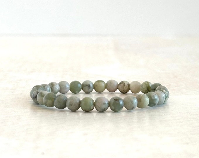 Harmony Jasper  -  Stretch Bracelet - Stacking Bracelet - Casual Festival Jewelry - Mala Bead Bracelet