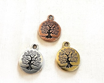Tree Of Life Charm For Mala Beads, Yoga Charm, Yoga Style Jewelry, Mala Necklace Charms, Spiritual Jewelry