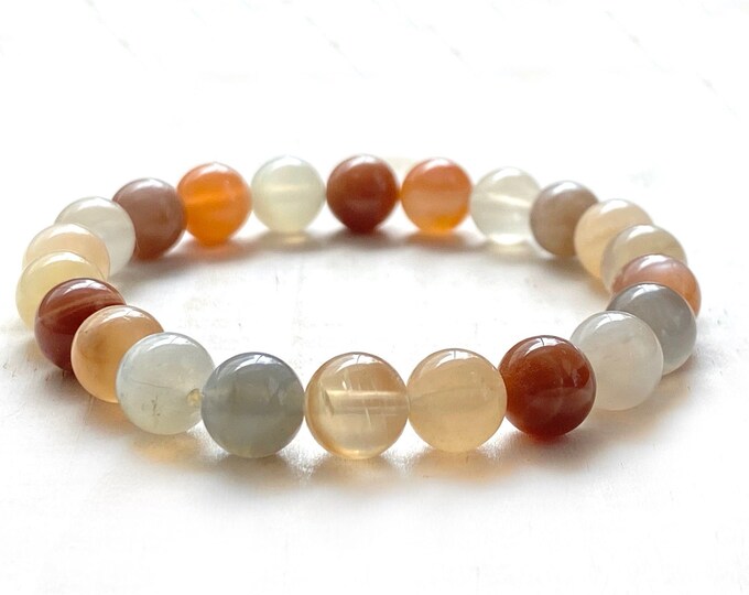 SUNSTONE - Joyful Stone  - Brings Openness, Warmth And Strength - Stretch Bracelet - Cleanse The Chakras