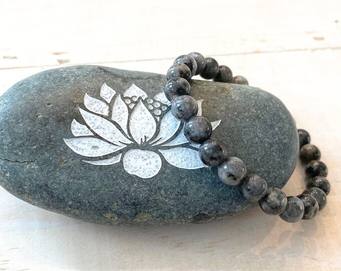 LABRADORITE - Calm A Overactive Mind - Stretch Bracelet - Bracelets For Stacking - Natural Healing Jewelry - Stone For Joy Of Life