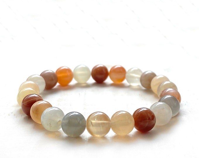 SUNSTONE - Joyful Stone  - Brings Openness, Warmth And Strength - Stretch Bracelet - Cleanse The Chakras