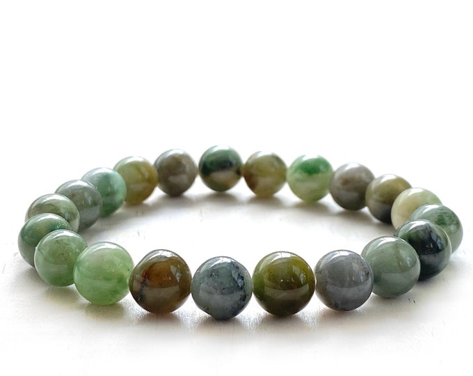 CHRYSOPRASE - Opens The Heart Chakra - Live From The Heart - Stretch Bracelet - Mala Bracelet - Natural Healing Stones - Yoga Bracelet