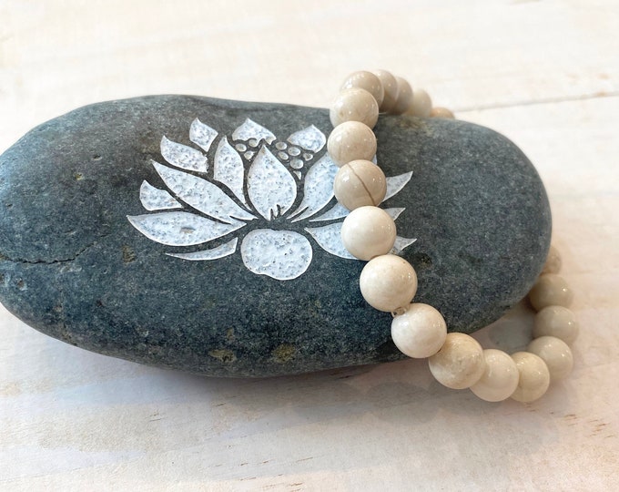RIVERSTONE - Energize Your Aura - A Stone Used For Change - Stretch Bracelet - Stacking Bracelet - Natural Healing