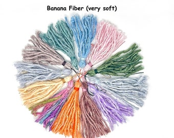 Tassel For Mala Beads - Banana Fiber Yarn - Hand Spun - Tassel For Crafts - Tassel For Mala Beads