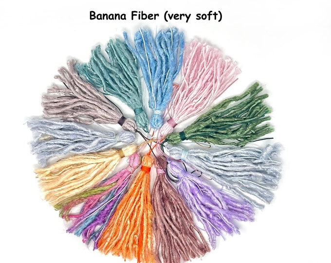 Banana Fiber Yarn Tassels - Hand Spun - Tassel For Crafts - Tassel For Mala Beads - Handmade Tassels