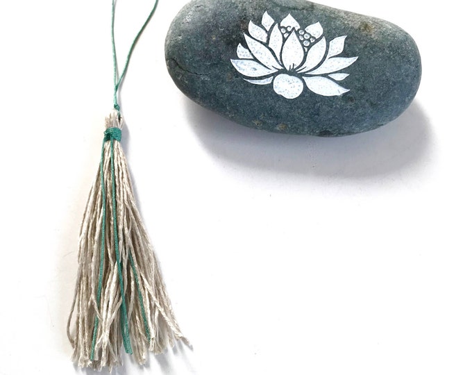 Add A Natural Linen Tassel To Your Mala Beads, Customize Your Mala Necklace, Wet Spun Linen Tassel, Durable Natural Tassel For Mala Beads