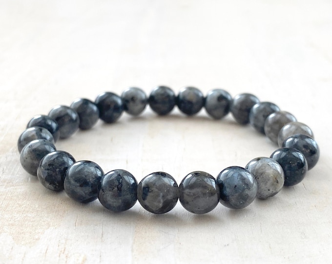 LABRADORITE - Calm A Overactive Mind - Stretch Bracelet - Bracelets For Stacking - Natural Healing Jewelry - Stone For Joy Of Life