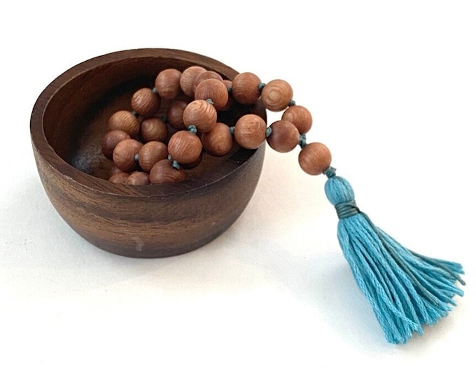 Rosewood Pocket Mala - 27 Bead Mini Mala - Yoga Gifts For Her - Mala For Work - Mantra Mala - Meditation Mala