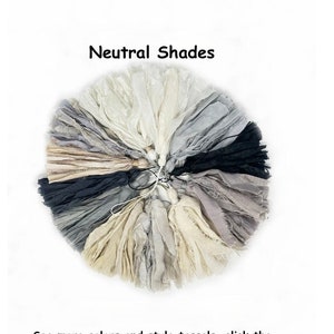 Neutral Shades Of Sari Silk Tassels - Tassels For Mala Beads - Customize Your Mala Necklace - Crafting Tassels - Fabric Tassels