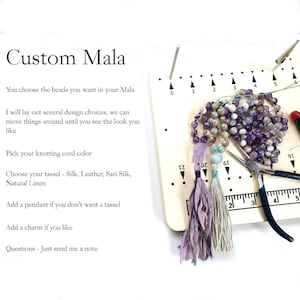 Custom Mala Beads, Design Your Own Mala Necklace, Have A Mala Made Just The Way You Want, Many Bead Choices  And Design Options