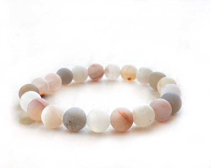 DRUZY AGATE - Stretch bracelet - Match Your Mala Beads - Natural Healing Stones