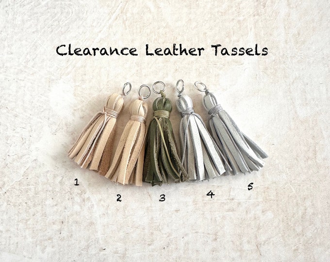 Clearance Leather Tassels - Tassels For Mala Beads - Tassels For Crafts