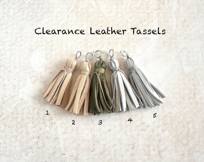 Leather Tassels On Clearance - Tassels For Mala Beads - Tassels For Crafts