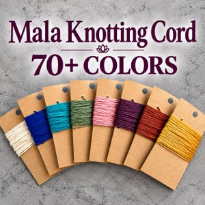 Knotting Cord for Mala Beads: Includes Large Eye Needle (20ft cording)