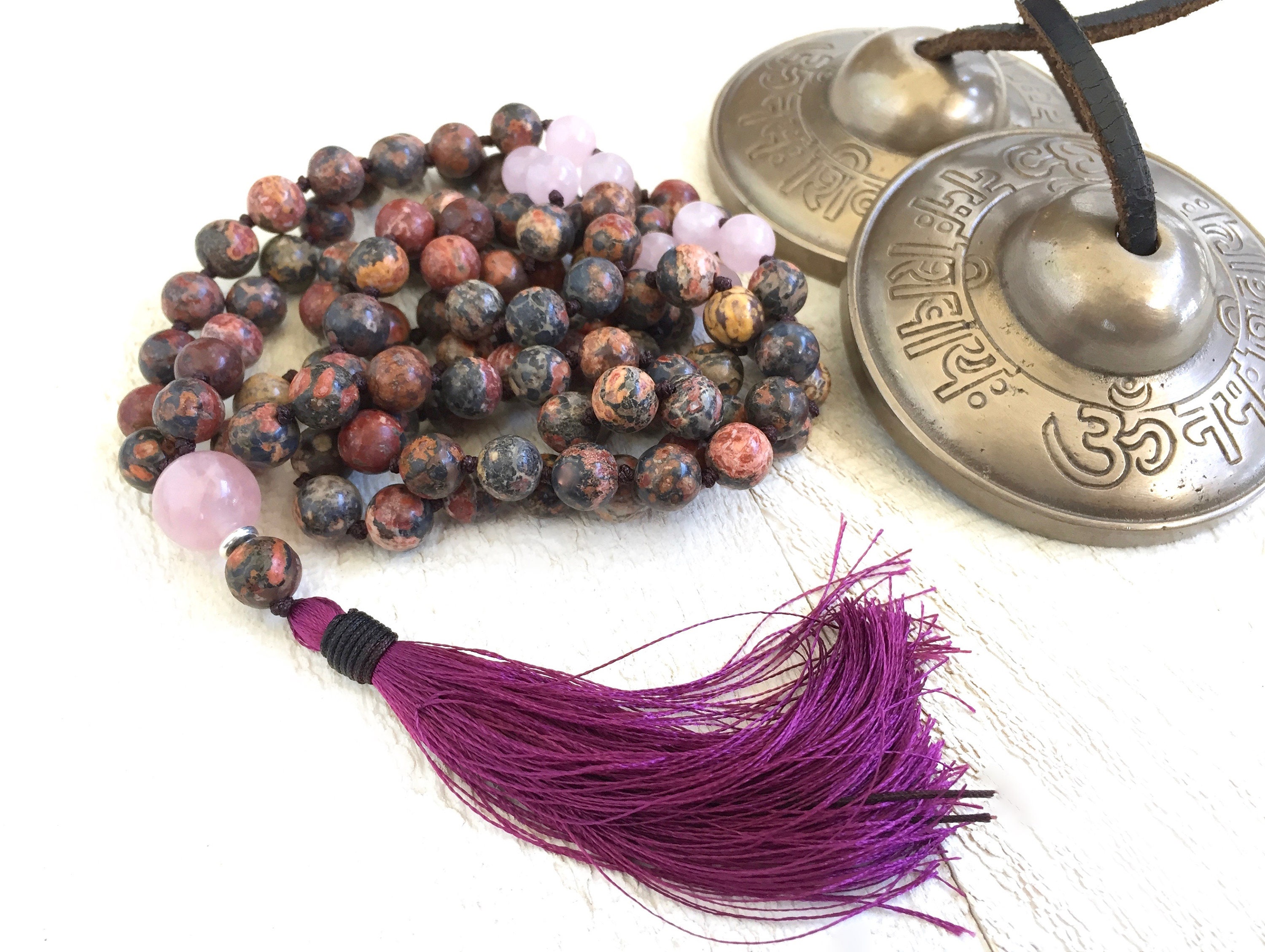 Jasper Mala Beads Mala Beads For Strength 108 Mala Necklace