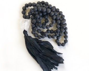 Root Chakra Mala Necklace - Choose Your Guru Bead - Hand Knotted - Unisex Mala Beads - 108 Beaded Mala - Yoga Beads For Meditation Practice