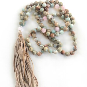 Reblance the Chakras Mala African Opal Mala Beads Rose - Etsy