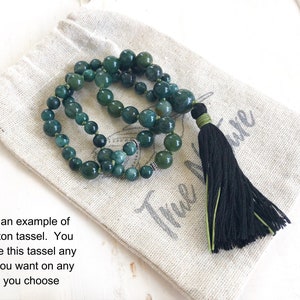 Cotton Tassel For Mala beads Add A Cotton Tassel Customize Your Mala Beads Tassel For Mala Wrap Bracelet Black