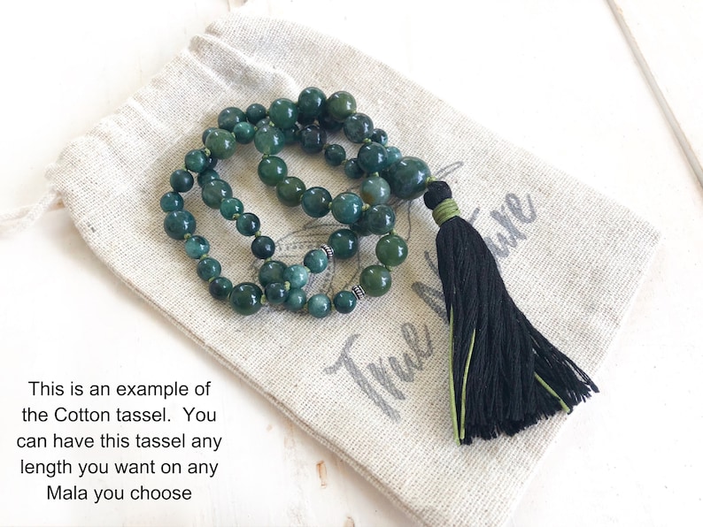 Cotton Tassel For Mala beads Add A Cotton Tassel Customize Your Mala Beads Tassel For Mala Wrap Bracelet Black