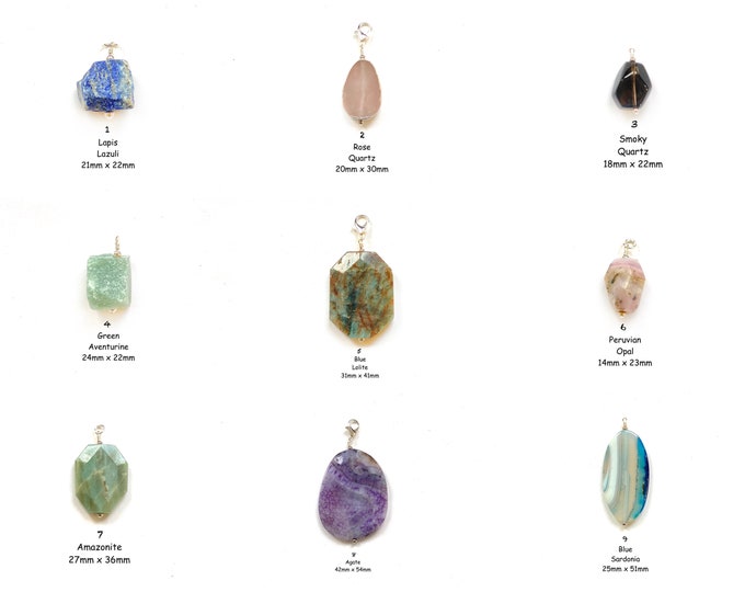 Stone Pendant For Mala Beads - DIY Mala Necklace - Stone Pendant For Crafting - Natural Healing - DIY Jewelry - Mala Bead Pendant