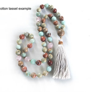 Cotton Tassel For Mala beads Add A Cotton Tassel Customize Your Mala Beads Tassel For Mala Wrap Bracelet Beige