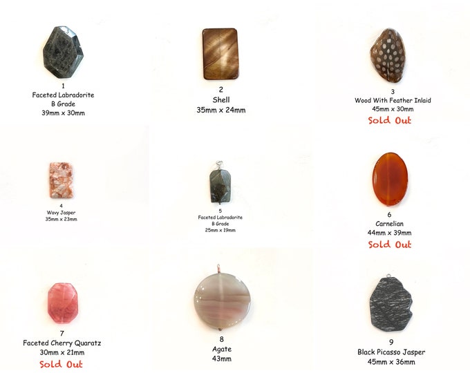 Stone Pendant For Mala Beads - DIY Mala Necklace - Stone Pendant For Crafting - Natural Healing - DIY Jewelry - Mala Bead Pendant