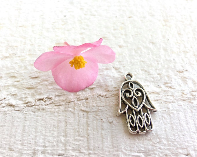 Hamsa Hand Charm: Yoga Mala Bead Charm