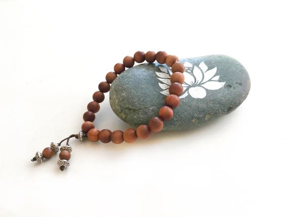 Sandalwood Mala Bracelet: Natural Healing, Yoga Jewelry