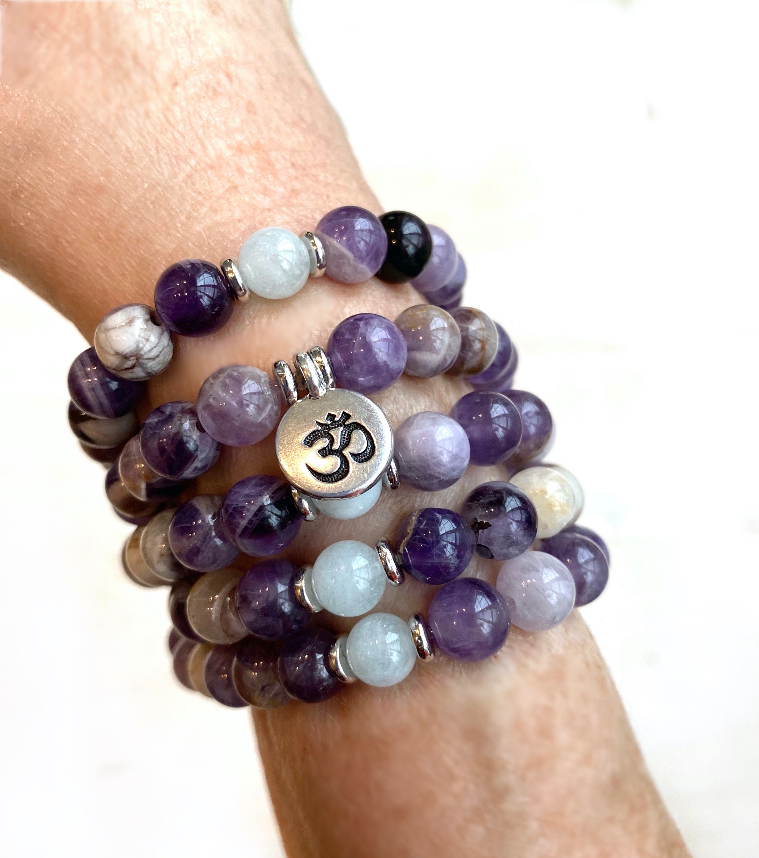 Amethyst mala beads best sale