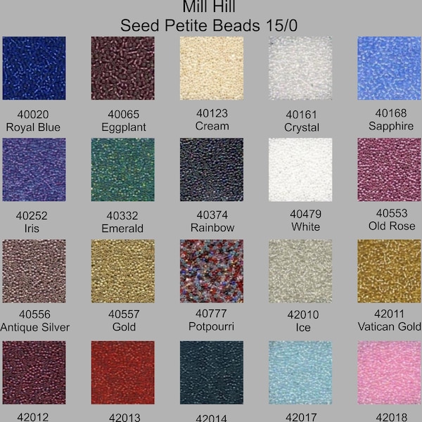 Mill Hill 15/0 Petite Glass Seed Beads