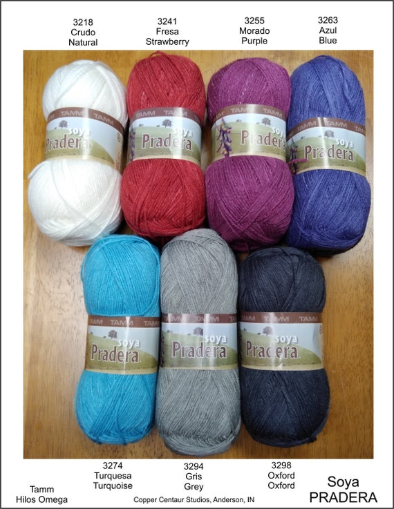 Soya Pradera Hilos Omega Soy-Acrylic blend yarn | Etsy