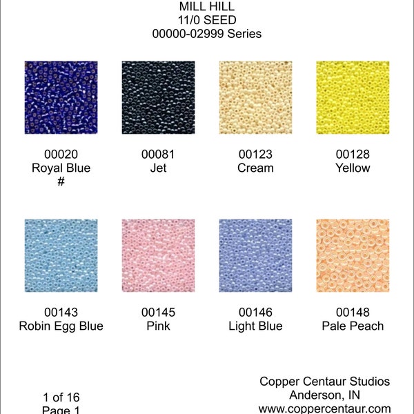 P1 Mill Hill 11/0 Seed Beads (00000-02035)